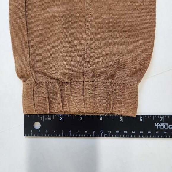 C&C California Linen Blend Jogger Pant Womens S Umber Brown Pull On - Picture 7 of 10
